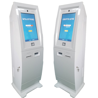 A máquina do distribuidor de dinheiro do depósito da cédula de CDM retira o pagamento do ATM do reciclador