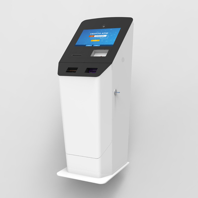 Quiosque em dois sentidos do sistema 15.6inch Bitcoin ATM de Windows com o distribuidor do aceitante do dinheiro