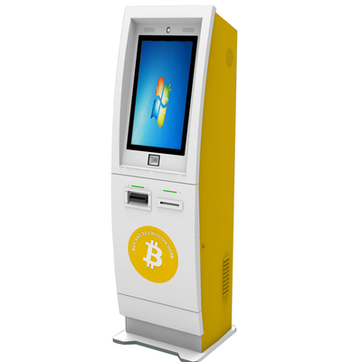 Moeda cripto Atm da máquina do pagamento de um Bitcoin de 21,5 polegadas com anti armação de aço ácida
