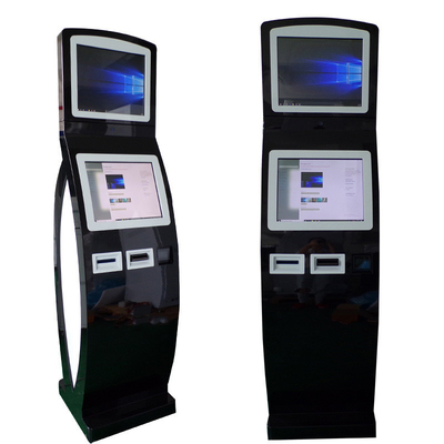 O auto duplo da tela checkout quiosque do pagamento de Bill do quiosque do pagamento em dinheiro das máquinas