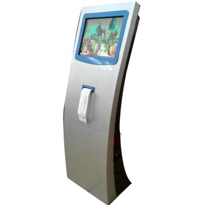 Quiosque interativo do tela táctil da máquina de 19,1 ATM do banco da polegada com impressora do bilhete