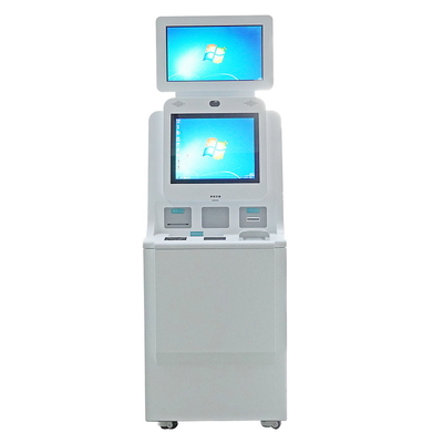 Máquina dobro do quiosque do serviço do auto do hospital do ósmio da tela Win10 com o leitor de cartão de NFC