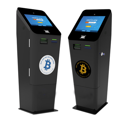 Quiosque capacitivo de Bitcoin ATM do banco do toque com terminal do pagamento do aceitante do depósito de dinheiro