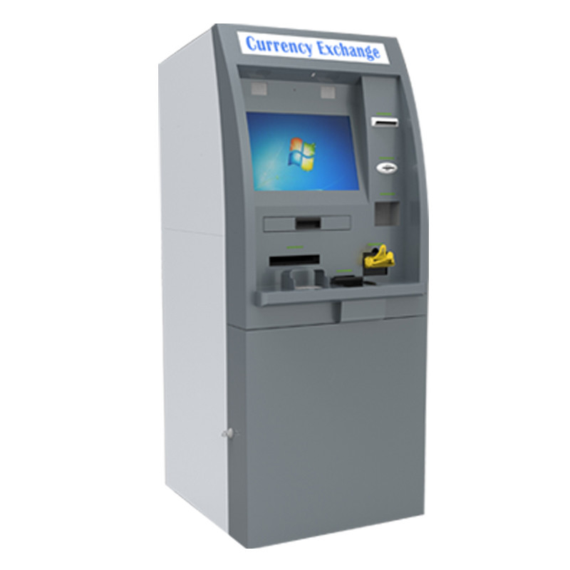 Máquina da troca de moeda de Windows do quiosque do ATM do banco com exposição Turnkey da troca de moeda do serviço